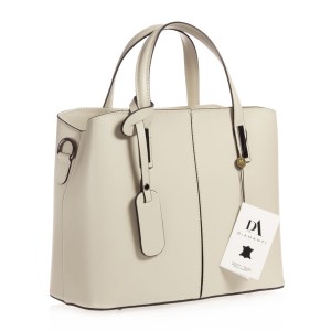 Geanta dama din piele naturala DiAmanti Melania Beige